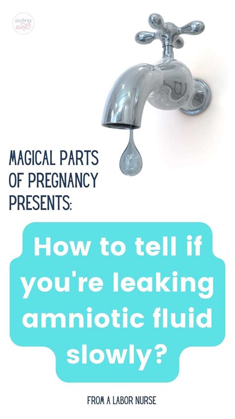 slow leak of amniotic fluid|Leaking amniotic fluid (premature rupture of membranes)